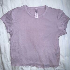 Skims Lavender Pointelle Tee